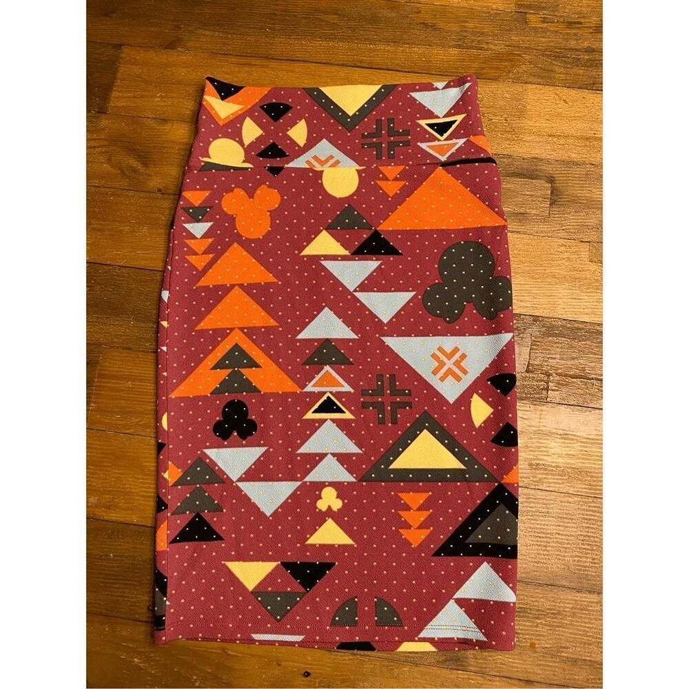 LuLaRoe Disney XS NWT Cassie skirt red Mickey Mouse